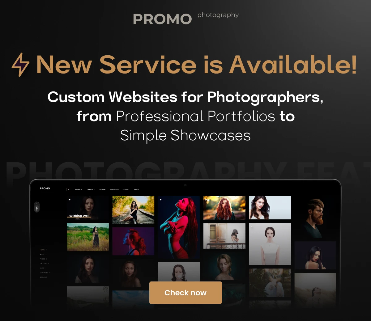 Promo Photography - We Build Professional Photography Websites 